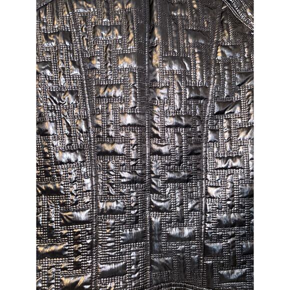 Frank Lyman Edgy Mob Wife Academia Y2K Black Quilted Front Zipper Pockets Jacket - Picture 11 of 14